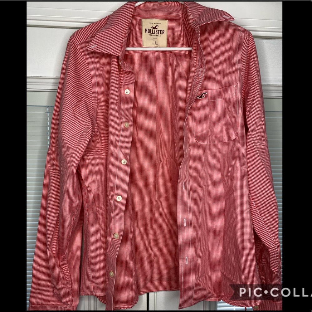Hollister long sleeve button down Size L Like New